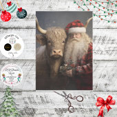 Decoupage Highland Koe & Sinterklaas Tissuepapier