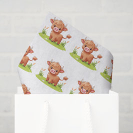 Decoupage Highland Koe Tissuepapier