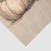 Decoupage Highland Koe White Ghost Tissuepapier (Detail)