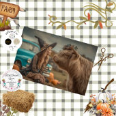 Decoupage Highland Koe & Witch Boerderij Scene Tissuepapier