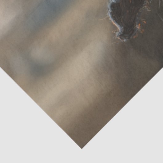 Decoupage Highland Koe Witchy Halloween Decor Tissuepapier (Detail)