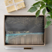 Decoupage Highland Koeien Voorkant van de Blauwgro Tissuepapier (Geschenk)