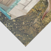 Decoupage Highland Koeien Voorkant van de Blauwgro Tissuepapier (Detail)