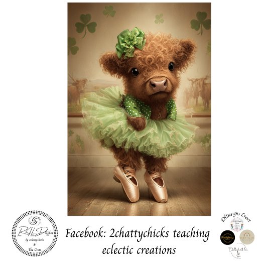 Decoupage Highland St. Patrick Ballerina Tissuepapier
