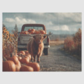 Decoupage Highland  Truck Pumpkins Land Tissuepapier (Voorkant)