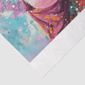 Decoupage Highland Western Bubble Gum 11x14 Canvas Tissuepapier (Detail)