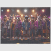 Decoupage Hip Hop Dog Band Fur Feathers Funk  Tissuepapier (Voorkant)