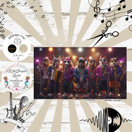 Decoupage Hip Hop Dog Band Fur Feathers Funk  Tissuepapier