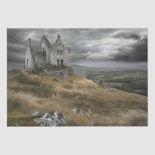 Decoupage Historic Weathered Castle Ierland Tissuepapier (Voorkant)