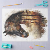 Decoupage Horse Harmony Natuur Double Exposure Tissuepapier (Craft)