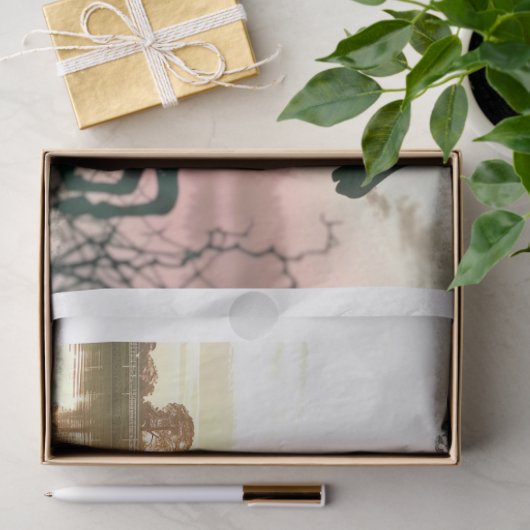 Decoupage Horses Double Exposure 11x14 Canvas Tissuepapier (Geschenk)