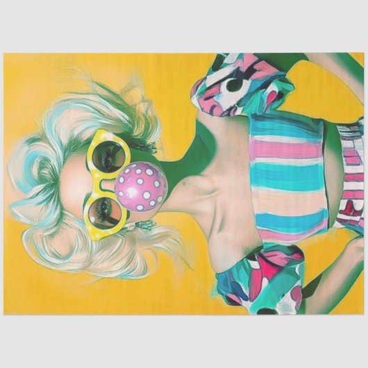 Decoupage Hot Summer Hippie Sister Twin Tissuepapier (Voorkant)