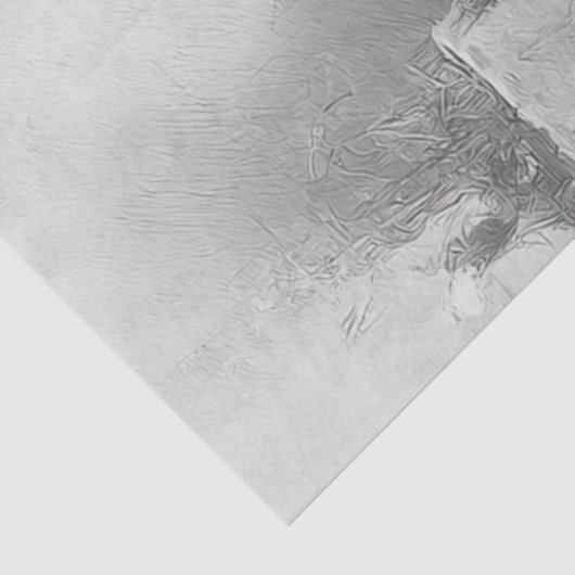 Decoupage Houtskool Duitse Shepard Portret Tissuepapier (Detail)