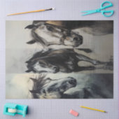 Decoupage Houtskool Paard Collage Rustieke Kunst Tissuepapier (Craft)
