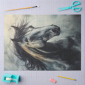 Decoupage Houtskool Rust Hengst Wild Spirit Tissuepapier (Craft)