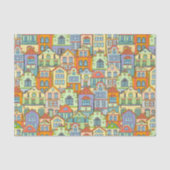 Decoupage huizen housewarming tissuepapier (Voorkant)