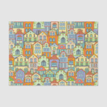 Decoupage huizen housewarming