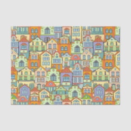 Decoupage huizen housewarming tissuepapier