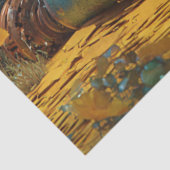 Decoupage Humanoid Robotic Steampunk Tissuepapier (Detail)