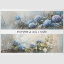 Decoupage Hydrangea Bloemen Laadkasten Fronten 29x Tissuepapier