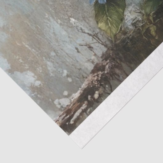 Decoupage Hydrangea Flowers Drawer Fronts 29x8 Tissuepapier (Detail)