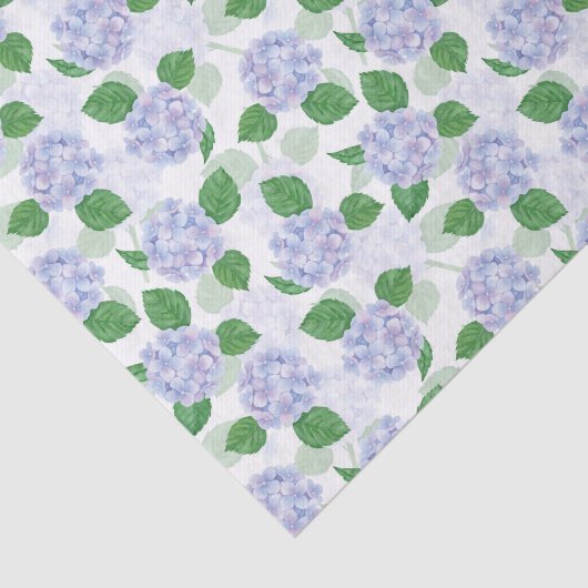 Decoupage Hydrangea Waterverf Blauw Tissuepapier (Detail)