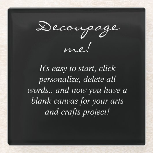 Decoupage-idee Glazen Onderzetter (Voorkant)