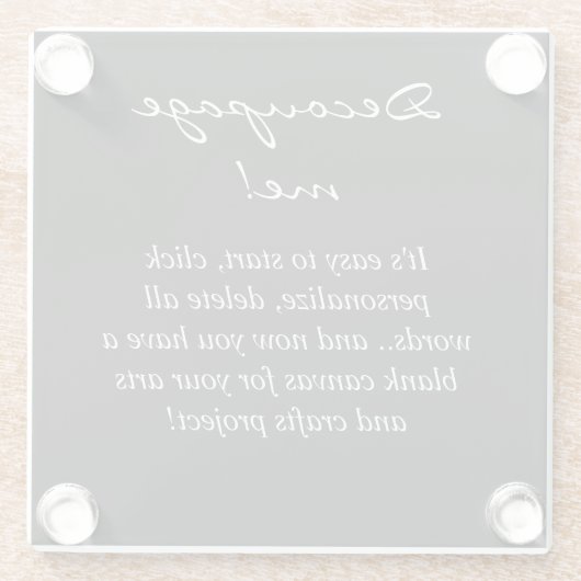 Decoupage-idee Glazen Onderzetter (Achterkant)