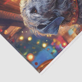 Decoupage Ierse Wolfshond aan de bar tissue papier (Detail)