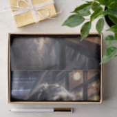 Decoupage Ierse Wolfshond in Café Tissuepapier (Geschenk)