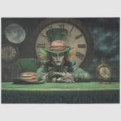 Découpage Ierse Wonderland Charme Cheshire Kat Tissuepapier (Voorkant)