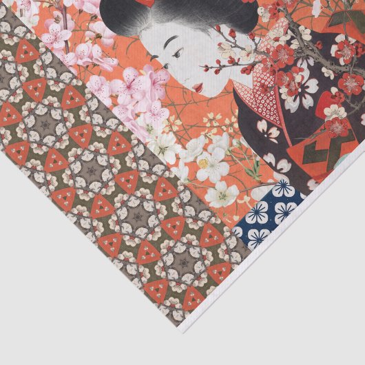 Decoupage in Japanse stijl Tissuepapier (Detail)