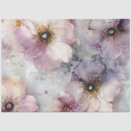 Decoupage ingewikkelde bloemmotief roze Paarse Tissuepapier