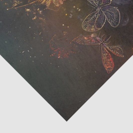 Decoupage ingewikkelde libel patroon vleugels tissuepapier (Detail)