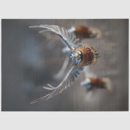 Decoupage ingewikkelde vogel in de vlucht tissuepapier