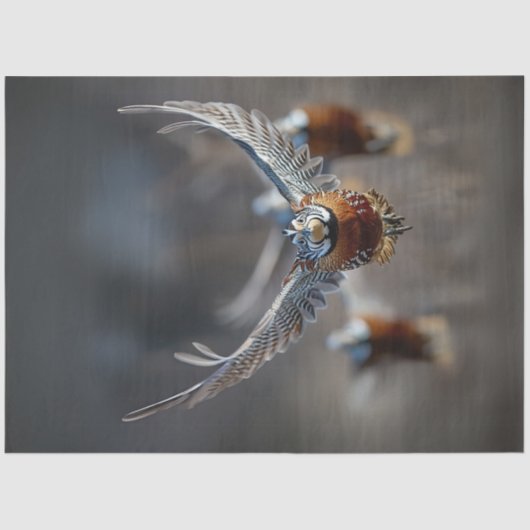 Decoupage ingewikkelde vogel in de vlucht tissuepapier (Voorkant)