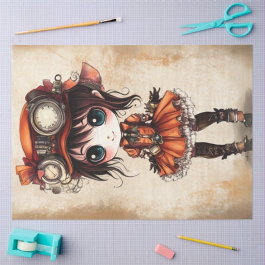 Decoupage Inspector Andrea Steampunk Style Tissuepapier (Craft)