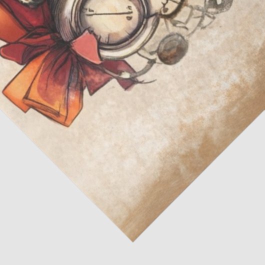 Decoupage Inspector Andrea Steampunk Style Tissuepapier (Detail)