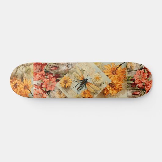  decoupage inspireert bloemlibel persoonlijk skateboard (Horizontaal)