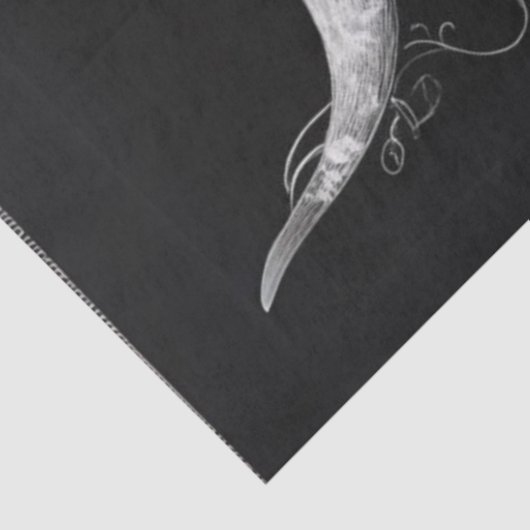 Decoupage Intrigerende Black White Highland Koe Tissuepapier (Detail)