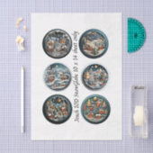 Decoupage IOD Snow Globe Molds Winter Village 3" Tissuepapier (Craft)