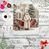 Decoupage Irish Santa Claus Celtic Holiday Tissuepapier