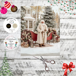 Decoupage Irish Santa Claus Celtic Holiday  Tissuepapier