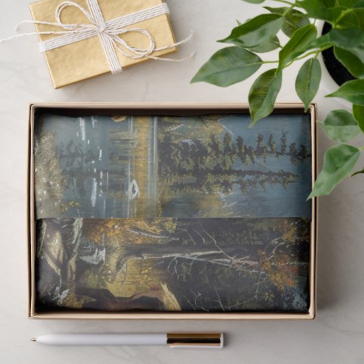 Decoupage Jagen Vist Elk Mountains Sneeuw Tissuepapier (Geschenk)