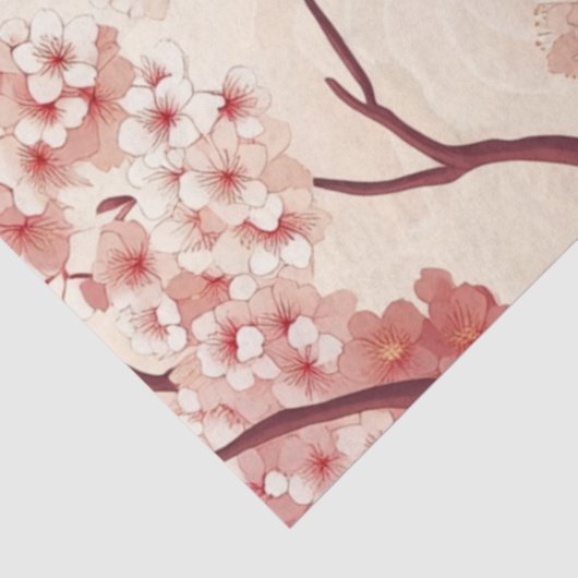 Decoupage Japans landschap Romantische sfeer Tissuepapier (Detail)