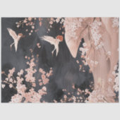 Decoupage Japanse digitale kunst kersenbloesems Tissuepapier (Voorkant)