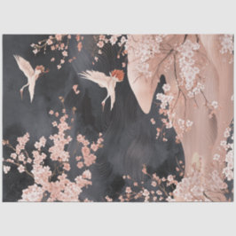 Decoupage Japanse digitale kunst kersenbloesems Tissuepapier