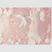 Decoupage Japanse lente landschap vrolijke bloesem Tissuepapier (Voorkant)