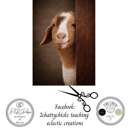 Decoupage Jerry Goat Funny Farmyard Troublemaker  Tissuepapier