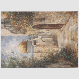 Decoupage Jeruzalem Dome of the Rock Tissuepapier